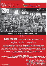 Affiche de la conférence de Tyler Stovall,, 7 décembre 2016